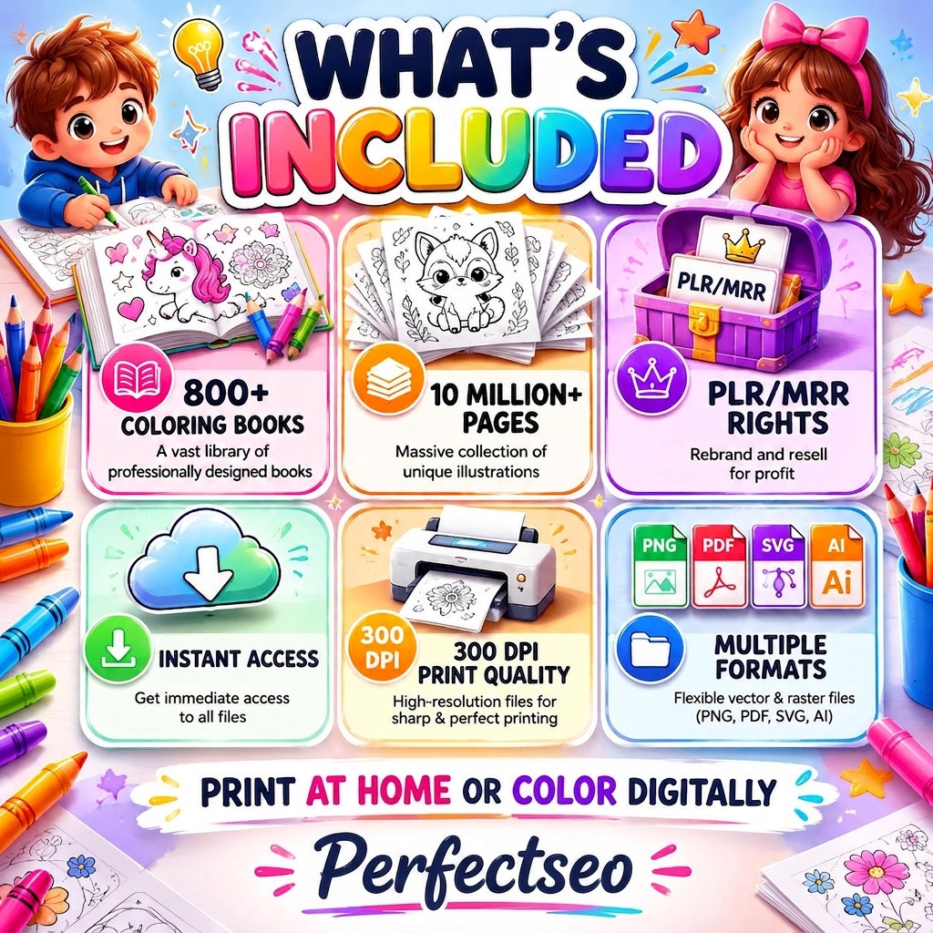 Coloring page bundle sample 4
